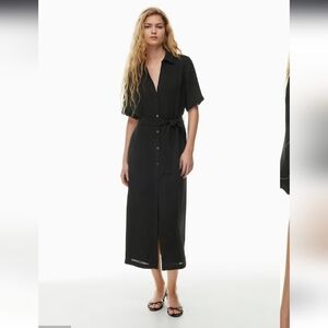 Aritzia Wilfred Panache Shirt Dress Black Size XS